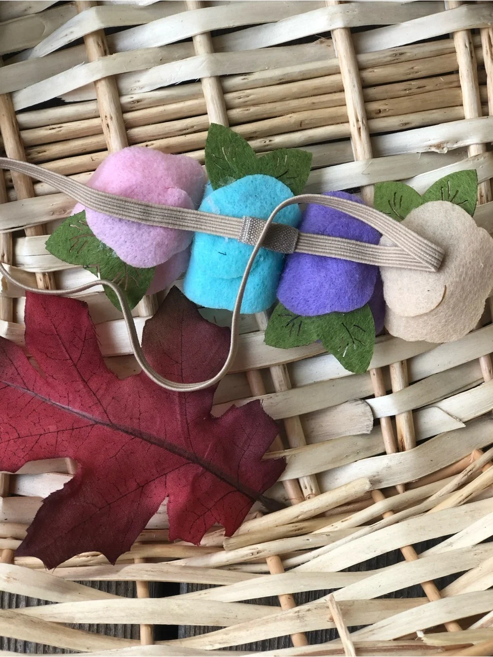 Felt Flower Baby Headband Handmade Floral Hair Accessory